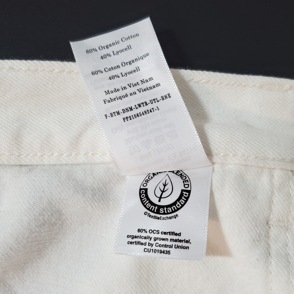 NWT Everlane The Carpenter Jean Relaxed Wide Leg Patch Pockets In Bone Size 30 - Picture 16 of 16